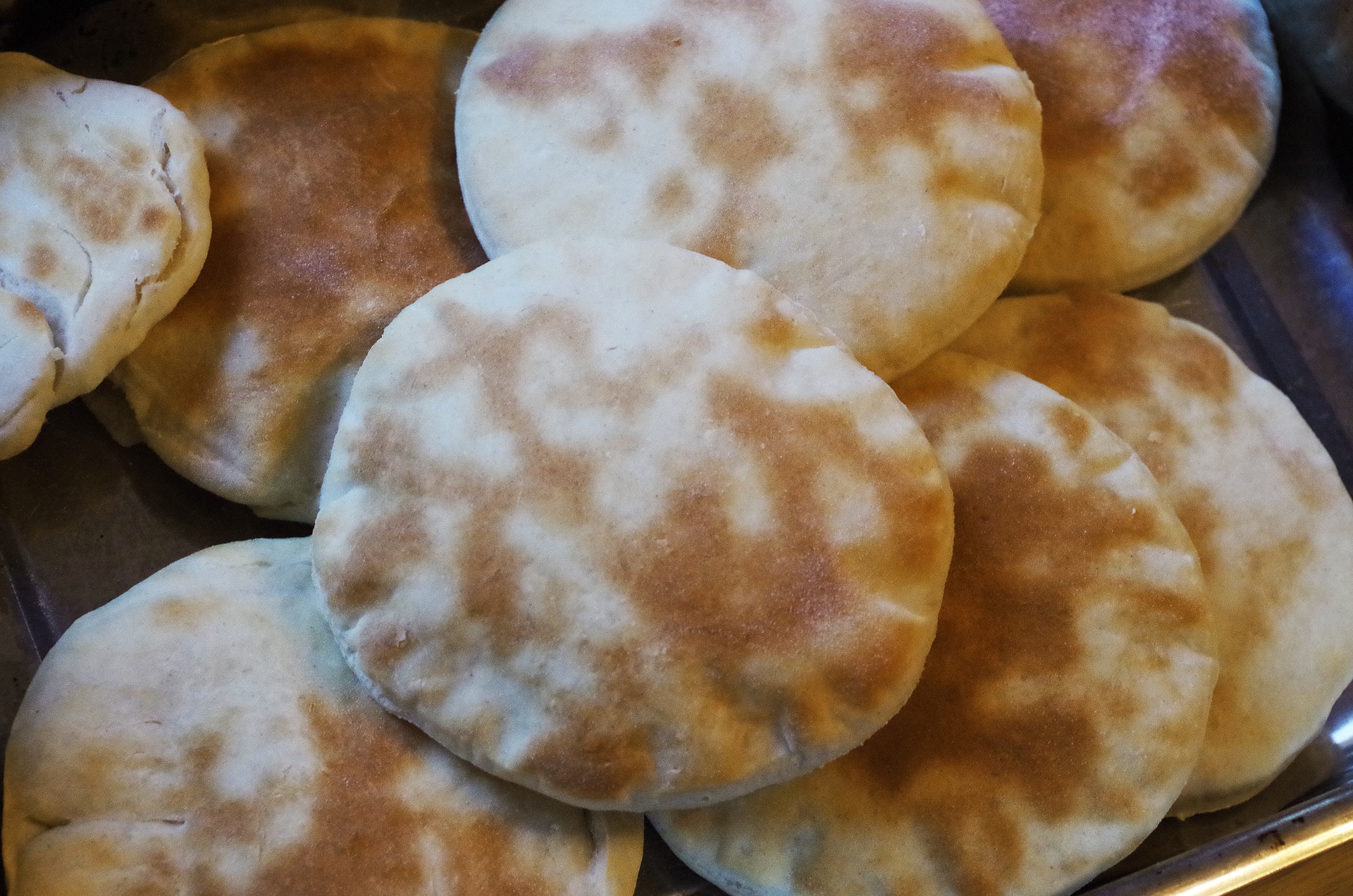 Leckeres Pita Brot mit Dinkelmehl